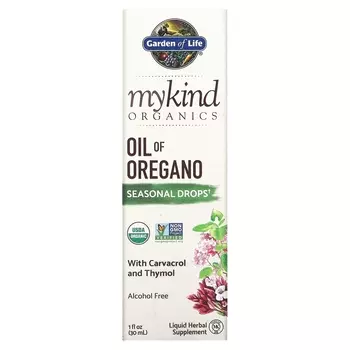 Масло Орегано - Сезонные Капли Garden of Life MyKind Organics, 30 мл