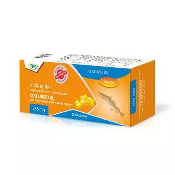 Масло печени трески THP Cod Liver Oil, 50 капсул