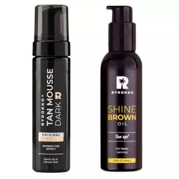 Масло + Пена для автозагара Byrokko Shine Brown