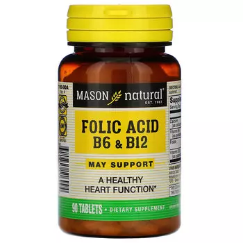 Фолиевая кислота B6 и BMason Natural, 90 таблеток