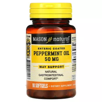Масло мяты перечной Mason Natural, 50 мг, 90 капсул