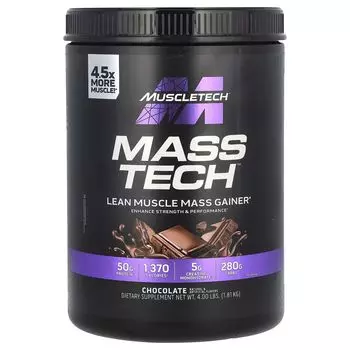 Mass Tech, средство для набора мышечной массы, шоколад, 4 фунта (1,81 кг) Muscletech
