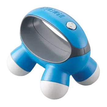 Массажер Homedics Quatro Mini Hand-Held With Hand Grip, бирюзовый/голубой/розовый