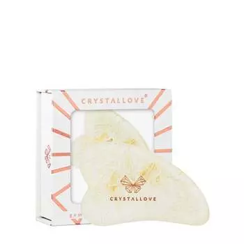 Массажная пластина для лица CRYSTALLOVE Milk Amber Gua Sha