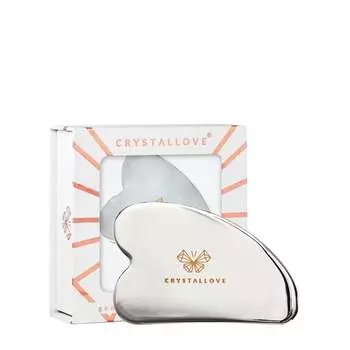 Массажная пластина для лица гуа ша из нержавеющей стали CRYSTALLOVE Cryo Ice Gua Sha –