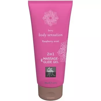 Массажное масло и смазка с ароматом малины Шиацу 2в1, 200 мл Shiatsu