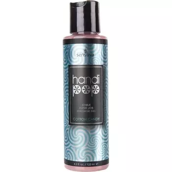 Массажный гель Handipop, сахарная вата, розовый, 125 мл, Sensuva