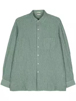 Massimo Alba фактурная рубашка на пуговицах, зеленый