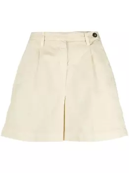 Massimo Alba шорты-бермуды из смесового льна, нейтральный цвет