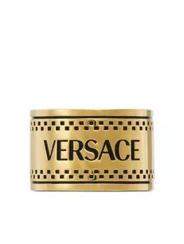 Массивное кольцо с логотипом Versace, золотой