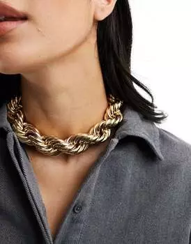 Массивное золотистое колье ASOS DESIGN
