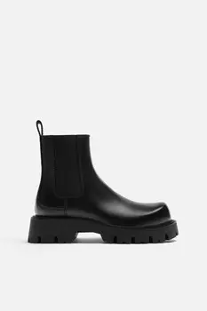 Массивные ботинки «челси» ZARA, черный