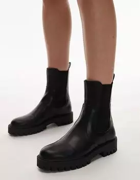 Массивные ботинки черного цвета Mango