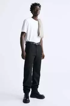 Массивные ботинки на шнуровке ZARA, черный