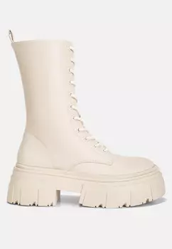 массивные ботинки Tatum из искусственной кожи в стиле милитари London Rag, экрю