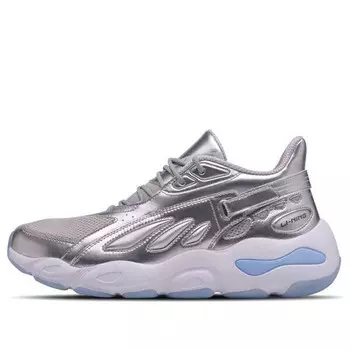 Массивные кеды бабочка x неделя моды в Нью-Йорке Li-Ning, серебряный