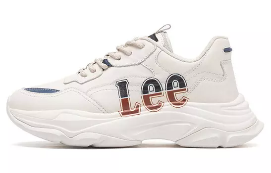 Массивные кеды унисекс низкие бежевые Lee