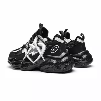 Массивные кеды унисекс с низким верхом белого цвета Mva, черный/белый