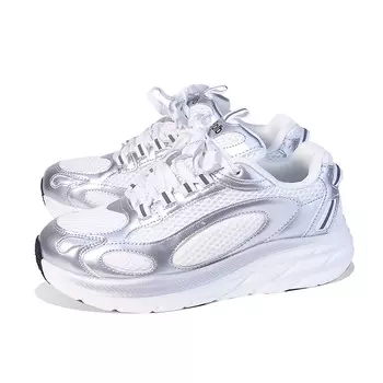 Массивные кеды унисекс с низким верхом белого цвета Bplb, серебряный