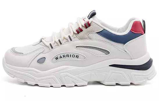 Массивные кеды унисекс с низким верхом бежевого/темно-синего цвета Warrior