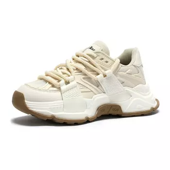 Массивные кеды унисекс с низким верхом бежевого цвета Singing