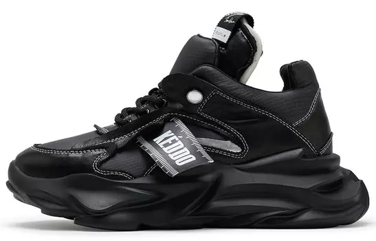 Массивные кеды унисекс с низким верхом черного цвета Keddo