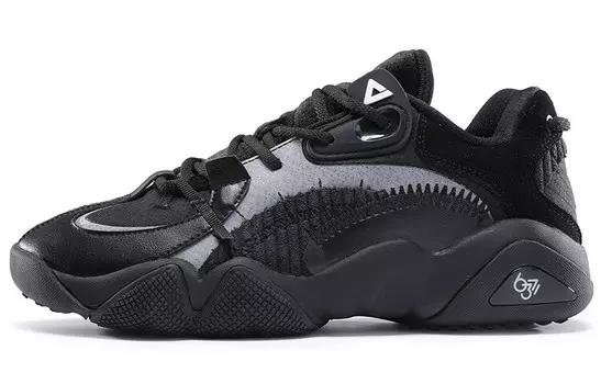 Массивные кеды унисекс с низким верхом черного цвета Peak