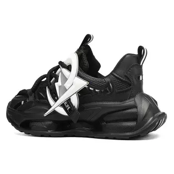 Массивные кеды унисекс с низким верхом черного цвета Mva