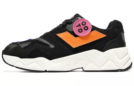 Массивные кеды унисекс с низким верхом черного цвета Pony