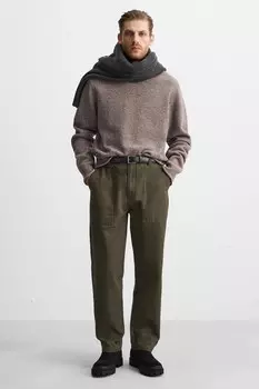 Массивные кожаные ботинки «челси» ZARA, черный