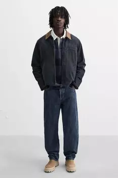 Массивные кожаные ботинки «челси» ZARA, песочно-коричневый