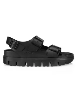 Массивные кожаные сандалии Milano Birkenstock, черный