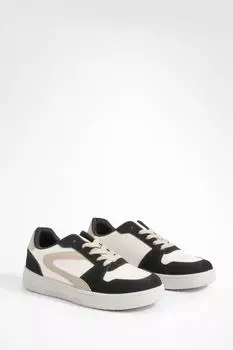 Массивные кроссовки Chunky Contrast Panel Trainers boohoo, черный