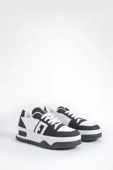 Массивные кроссовки Chunky Contrast Panel Trainers boohoo, черный