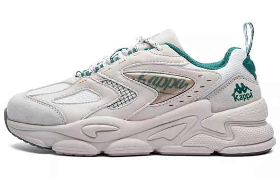 Массивные кроссовки Kappa унисекс, Winter White/White/Green
