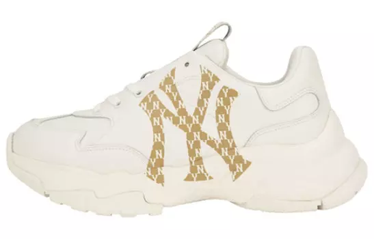 Кроссовки MLB Big Ball Chunky Chunky Sneakers Unisex Low-Top White Gold