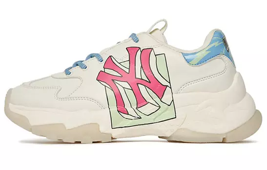 Кроссовки MLB Big Ball Chunky Chunky Sneakers Unisex Low-Top White Blue Color