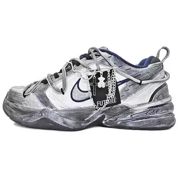 Массивные кроссовки Nike Air Monarch 4 унисекс, Гальванический раствор Титан Серебро