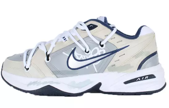 Кастомизированные кроссовки Nike Air Monarch 4 Unisex, белый/серо-бежевый
