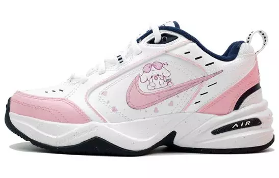 Кастомизированные кроссовки Nike Air Monarch 4 Unisex, белый/розовый