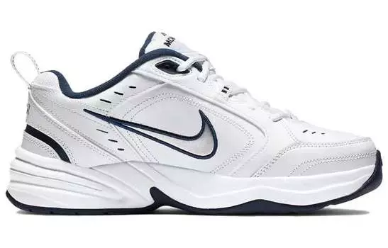 Кастомизированные кроссовки Nike Air Monarch 4 Unisex, белый/синий/бежевый