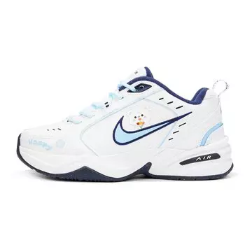 Кастомизированные кроссовки Nike Air Monarch 4 Unisex, белый/голубой
