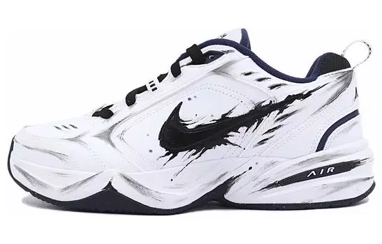 Кастомизированные кроссовки Nike Air Monarch 4 Chunky Sneakers Unisex, белый/черный
