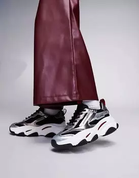 Массивные кроссовки Posession цвета оловянный металлик Steve Madden