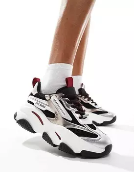 Массивные кроссовки Steve Madden Possesion-E оловянного цвета с эффектом металлик
