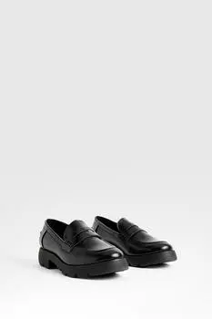 Массивные лоферы boohoo, черный