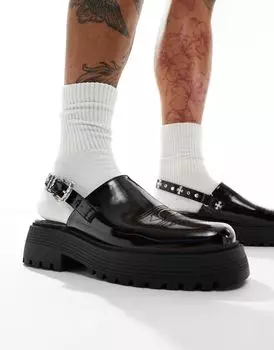 Массивные лоферы-мюли ASOS DESIGN с деталями в стиле вестерн