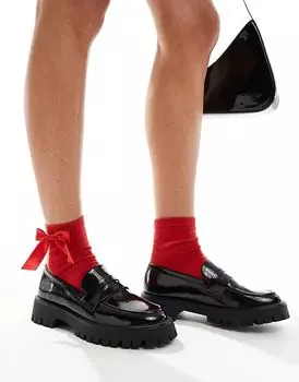 Массивные мокасины черного цвета SEQWL