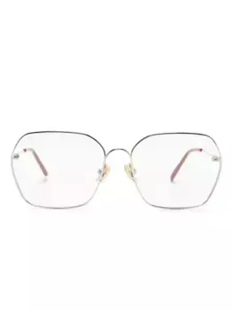 Массивные очки в геометричной оправе Chlo Eyewear, золотой