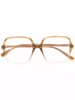 Массивные очки в квадратной оправе Gucci Eyewear, золотой